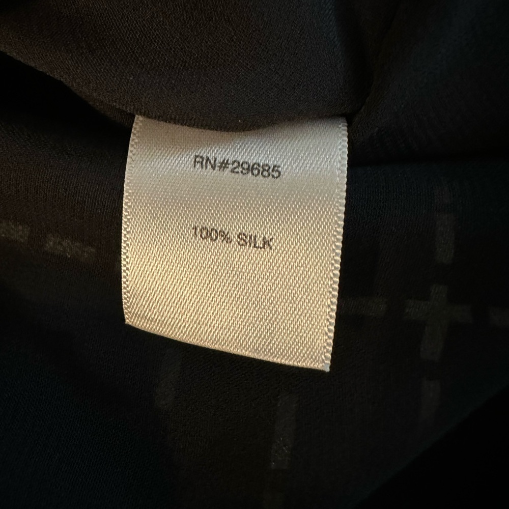 Pendleton 100% Silk Black White‎ Sheath Dress Lined Sleeveless Small Pockets - Picture 3 of 11